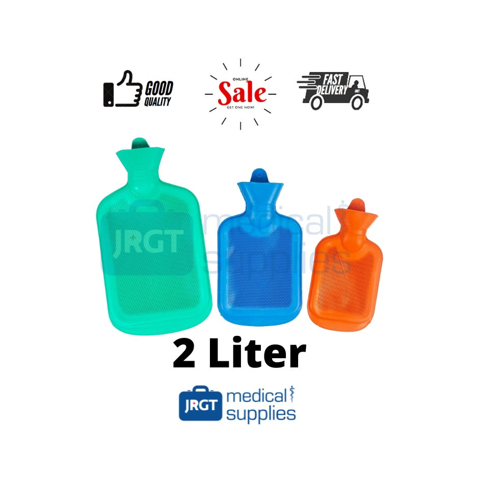 Hot & Cold Compress Bag for Pain Relief, Orange/Green/Blue, 500ml 1L 2L (Rubber)