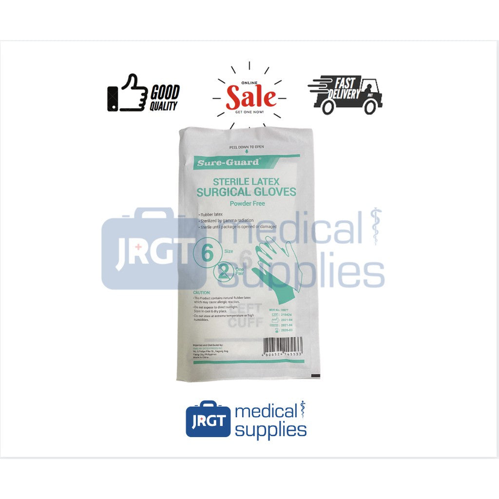 Sure Guard Sterile Latex Surgical Gloves Per Piece