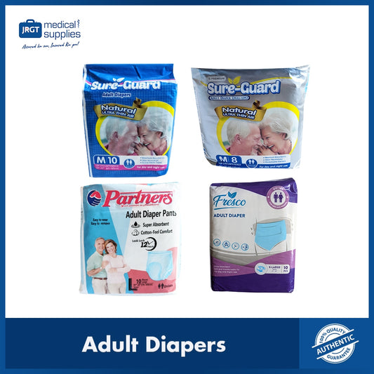 Sure-Guard, Fresco, and Partners Adult Diapers | Tape Type & Pull-Up | Sizes: Medium, Large, XL
