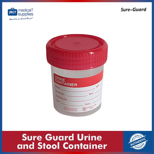 Sure-Guard Sterile Urine/Stool Container (60mL) | Transparent, Screw-on Lid