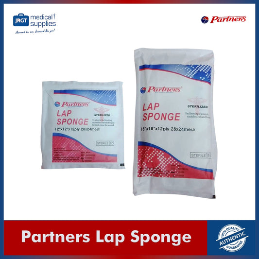 Sterile Lap Sponge with X-ray Line 28x24 Mesh (18x18x12 , 12x12x12) (Sold per pack)