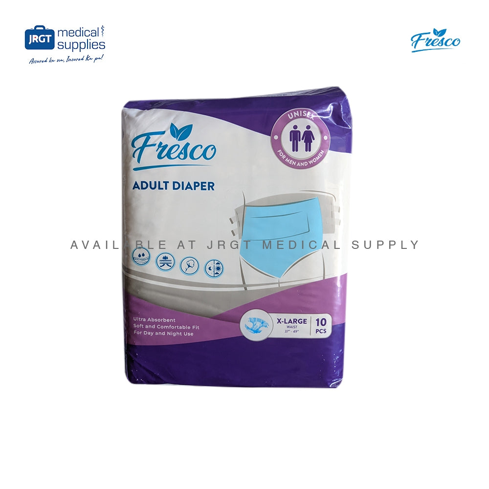 Fresh Adult Diaper (Tape) - Medium/Large/Extra-Large (10pcs) | Super Absorbent & Leak Guard