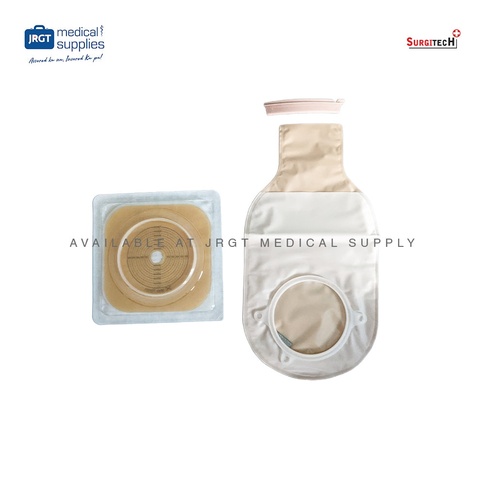 Surgitech Disposable Colostomy Bag 70mm - Stomach Bag for Secure and Comfortable Ostomy Care (1pc)