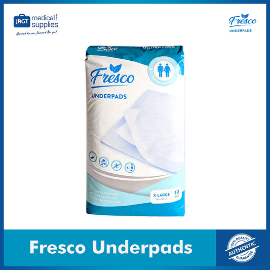 Fresco Underpads 60x90cm, 1 Pack (10 pcs) | Disposable & Waterproof for Adult