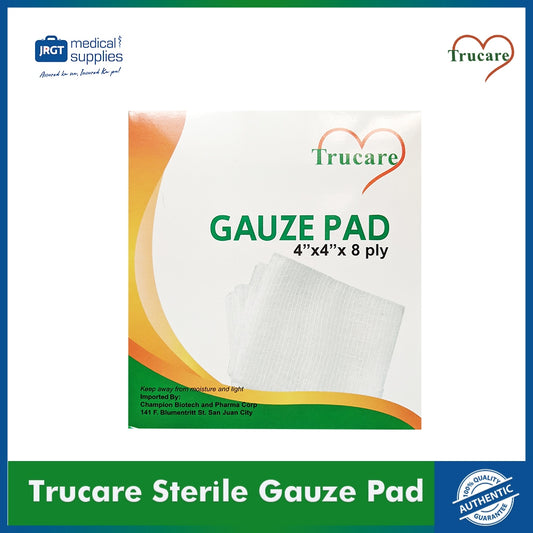 Trucare Sterile Gauze Pad 4x4x8 (1 Box - 100pcs) | JRGT Medical Supply