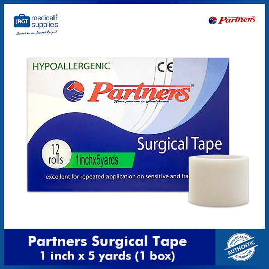 Partners Biotape Surgical tape (1-inch x 5 Yards) (12rolls-1box)