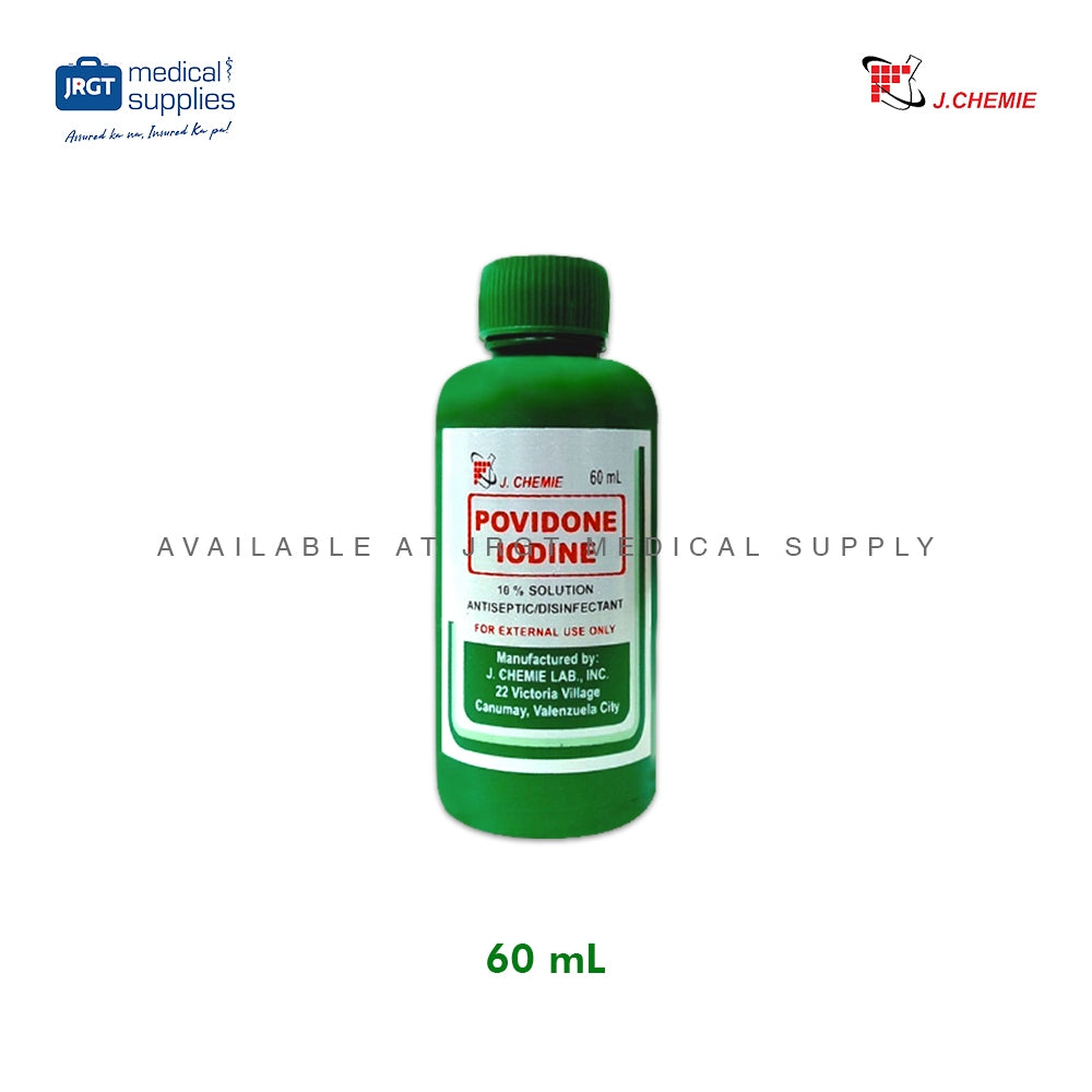 J. Chemie Povidone Iodine 10% Antiseptic | Betadine Skin Cleanser | JRGT Medical Supply