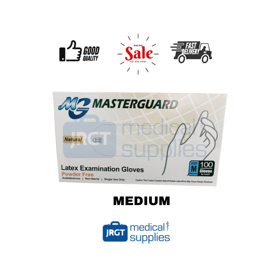 Masterguard Powder-Free Latex Disposable Examination/Surgical Gloves (100pcs)