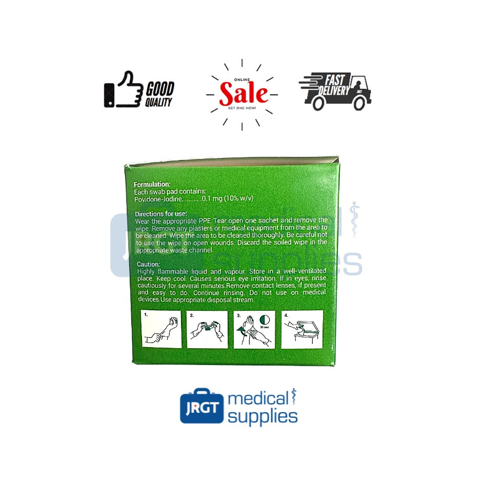 Sure Guard Povidone Swab (1 Box - 100pcs)