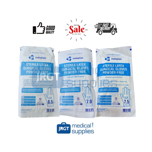 Original Indoplas Sterile Latex Gloves (1 Pair - 2pcs) | JRGT Medical Supply