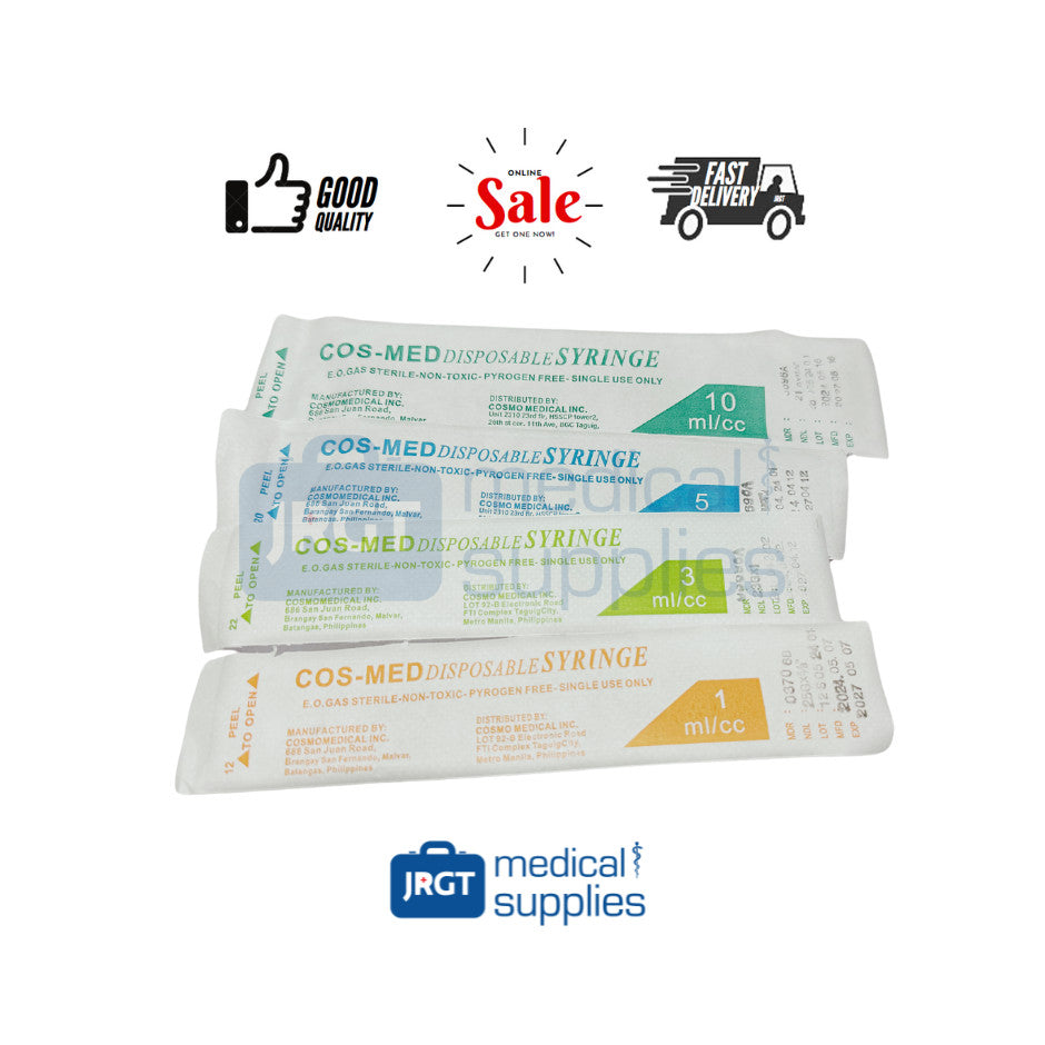 Cosmed Disposable Syringe (1cc, 3cc, 5cc, 10cc)