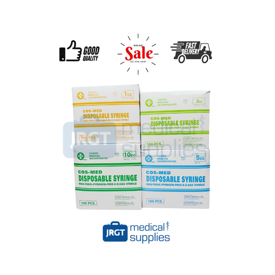 Cosmed Disposable Syringe (1cc, 3cc, 5cc, 10cc)