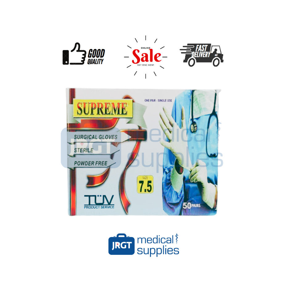 Supreme Sterile Latex Examination Gloves (1 Pack - 2pcs)