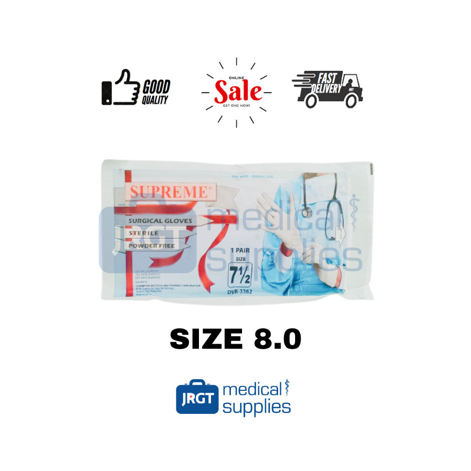Supreme Sterile Latex Examination Gloves (1 Pack - 2pcs)