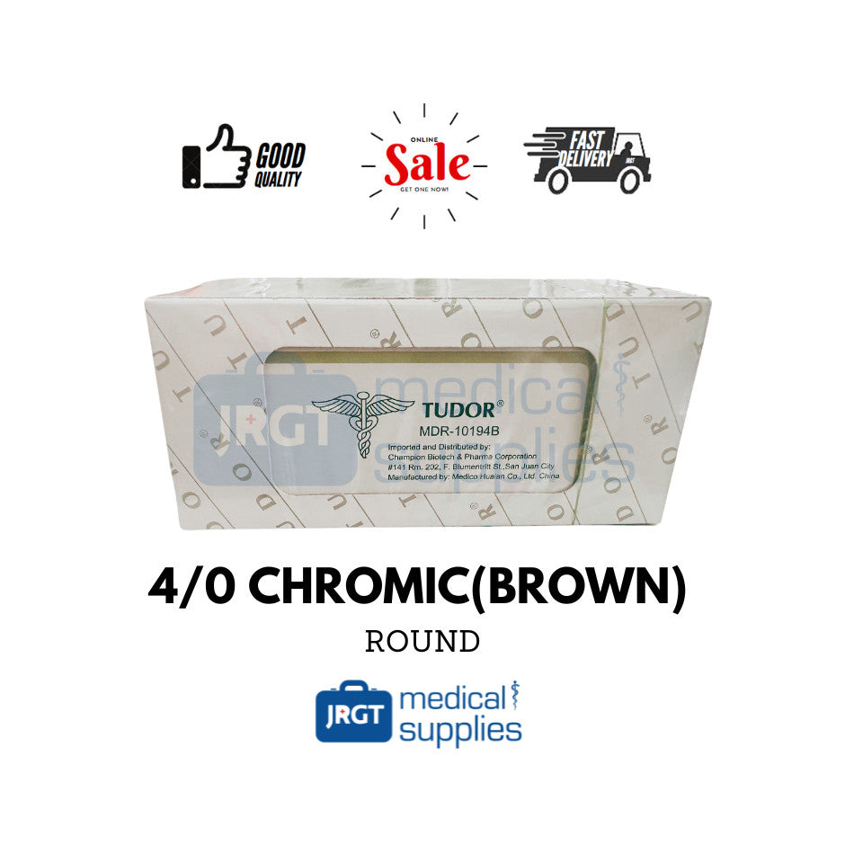 Tudor Sutures Chromic Brown Cutting Round 1 BOX - 12 Pieces